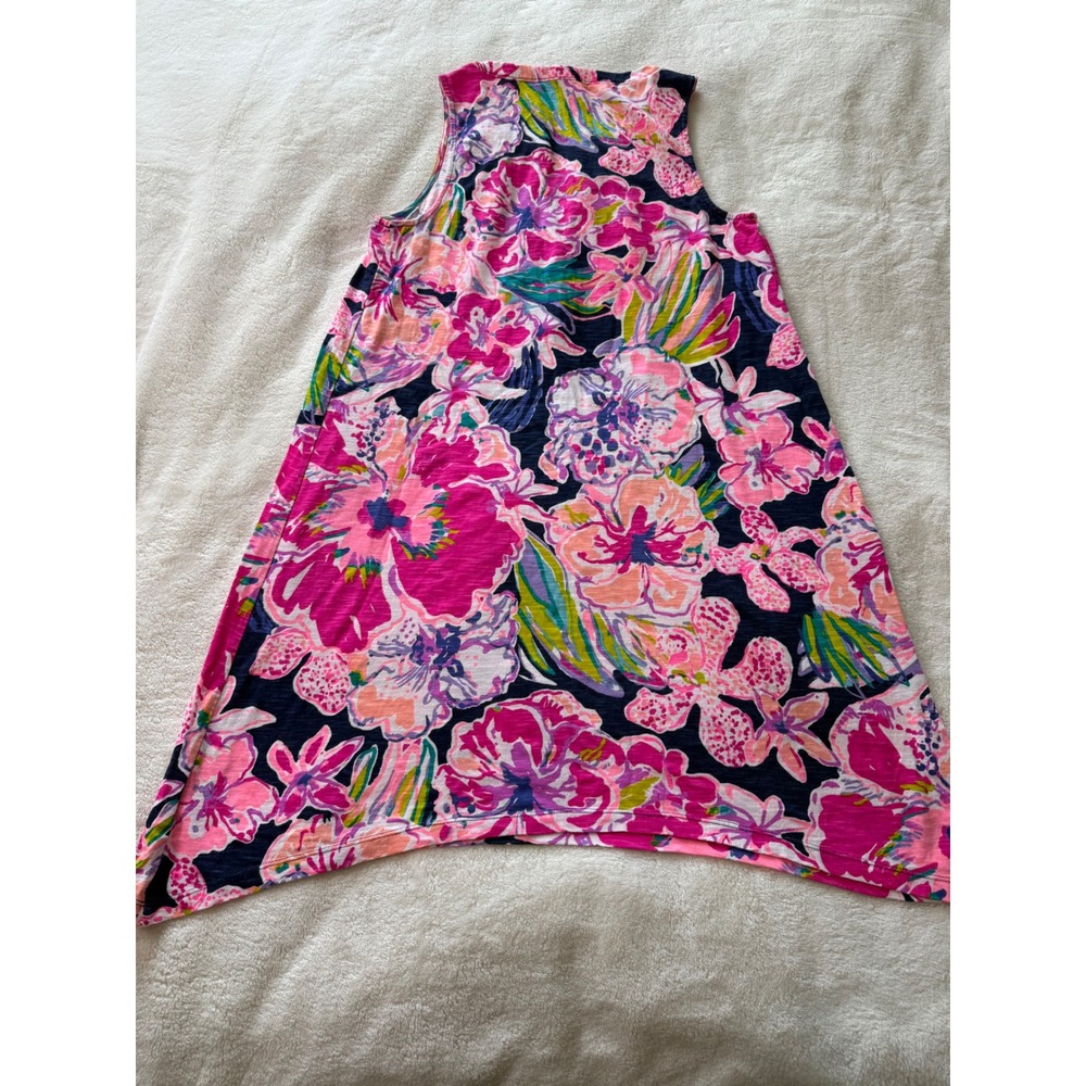 Lilly Pulitzer Tipping Point Havannah Swing Dress XS Cotton Pink Flowers - Picture 9 of 9